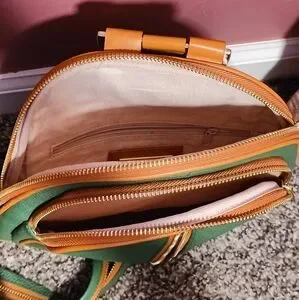 Valentina | Bags | Nwt Valentina Green And Orange Genuine 